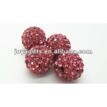 Shamballa boule de cristal en argile pour bracelet, boucle d&#39;oreille, collier